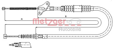 Metzger Seilzug, Feststellbremse [Hersteller-Nr. 17.2720] für Opel von METZGER