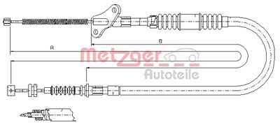 Metzger Seilzug, Feststellbremse [Hersteller-Nr. 17.2722] für Opel von METZGER