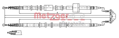 Metzger Seilzug, Feststellbremse [Hersteller-Nr. 11.5767] für Opel von METZGER