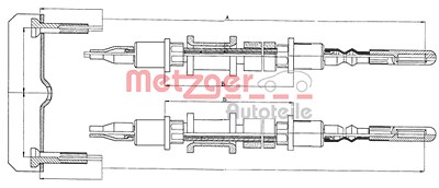 Metzger Seilzug, Feststellbremse [Hersteller-Nr. 11.5821] für Opel von METZGER