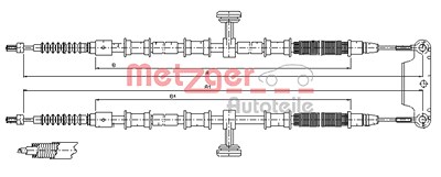 Metzger Seilzug, Feststellbremse [Hersteller-Nr. 11.5945] für Opel von METZGER