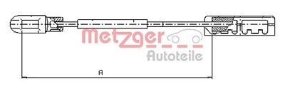 Metzger Seilzug, Feststellbremse [Hersteller-Nr. 11.5935] für Opel von METZGER