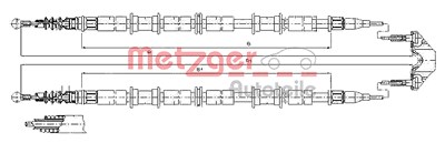 Metzger Seilzug, Feststellbremse [Hersteller-Nr. 11.5865] für Opel von METZGER