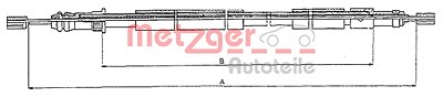 Metzger Seilzug, Feststellbremse [Hersteller-Nr. 10.6026] für Peugeot von METZGER