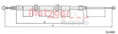 Metzger Seilzug, Feststellbremse [Hersteller-Nr. 11.6682] für Renault von METZGER