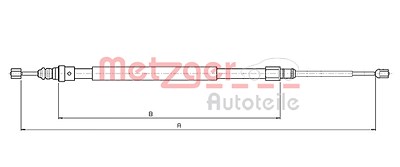 Metzger Seilzug, Feststellbremse [Hersteller-Nr. 10.6686] für Renault von METZGER