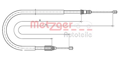 Metzger Seilzug, Feststellbremse [Hersteller-Nr. 10.6699] für Renault von METZGER