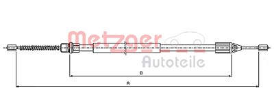 Metzger Seilzug, Feststellbremse [Hersteller-Nr. 10.6543] für Renault von METZGER