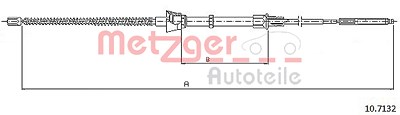 Metzger Seilzug, Feststellbremse [Hersteller-Nr. 10.7132] für Seat, VW von METZGER