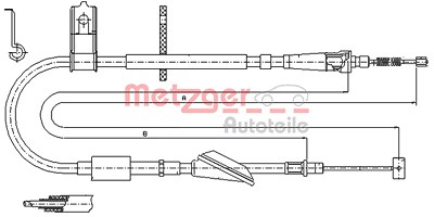 Metzger Seilzug, Feststellbremse [Hersteller-Nr. 17.5046] für Suzuki von METZGER