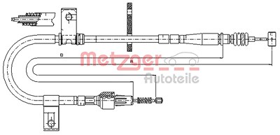 Metzger Seilzug, Feststellbremse [Hersteller-Nr. 17.5040] für Suzuki von METZGER