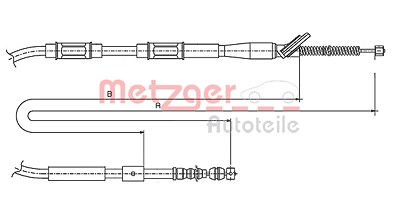 Metzger Seilzug, Feststellbremse [Hersteller-Nr. 17.1446] für Toyota von METZGER