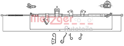 Metzger Seilzug, Feststellbremse [Hersteller-Nr. 17.1567] für Toyota von METZGER