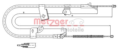 Metzger Seilzug, Feststellbremse [Hersteller-Nr. 17.1079] für Toyota von METZGER