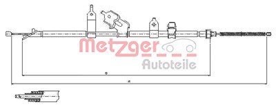 Metzger Seilzug, Feststellbremse [Hersteller-Nr. 17.1081] für Toyota von METZGER