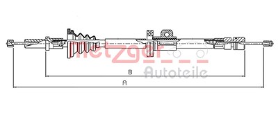 Metzger Seilzug, Feststellbremse [Hersteller-Nr. 10.8062] für Volvo von METZGER