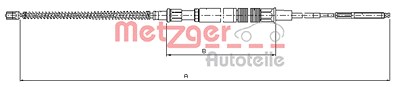 Metzger Seilzug, Feststellbremse [Hersteller-Nr. 10.7409] für VW von METZGER