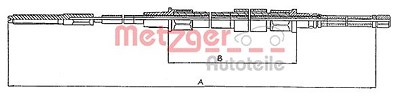 Metzger Seilzug, Feststellbremse [Hersteller-Nr. 10.740] für VW von METZGER