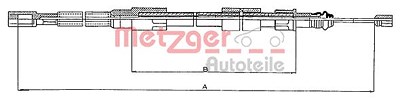 Metzger Seilzug, Feststellbremse [Hersteller-Nr. 10.720] für VW von METZGER