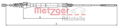 Metzger Seilzug, Feststellbremse [Hersteller-Nr. 10.7492] für VW von METZGER