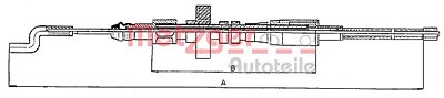 Metzger Seilzug, Feststellbremse [Hersteller-Nr. 10.7391] für VW von METZGER