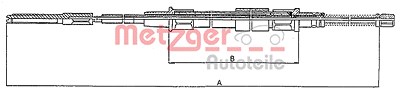 Metzger Seilzug, Feststellbremse [Hersteller-Nr. 10.7402] für VW von METZGER