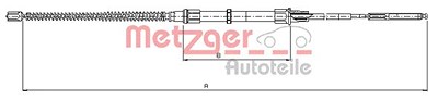 Metzger Seilzug, Feststellbremse [Hersteller-Nr. 10.7405] für VW von METZGER