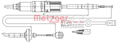 Metzger Seilzug, Kupplungsbetätigung [Hersteller-Nr. 10.3211] für VW von METZGER