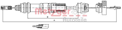 Metzger Seilzug, Kupplungsbetätigung [Hersteller-Nr. 11.2280] für Citroën, Peugeot von METZGER