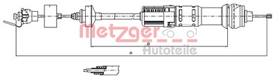 Metzger Seilzug, Kupplungsbetätigung [Hersteller-Nr. 11.2284] für Citroën von METZGER