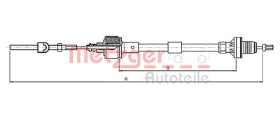 Metzger Seilzug, Kupplungsbetätigung [Hersteller-Nr. 11.2532] für Opel von METZGER