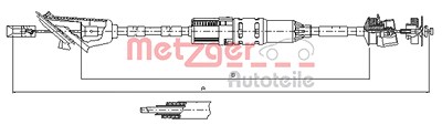 Metzger Seilzug, Kupplungsbetätigung [Hersteller-Nr. 11.3215] für Peugeot von METZGER