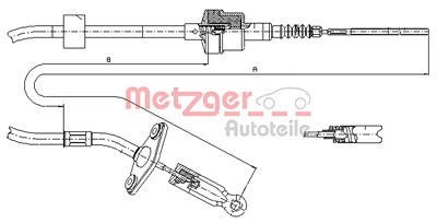 Metzger Seilzug, Kupplungsbetätigung [Hersteller-Nr. 12.7200] für Fiat von METZGER