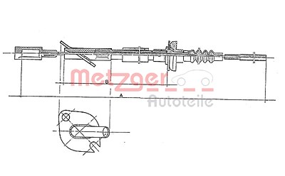 Metzger Seilzug, Kupplungsbetätigung [Hersteller-Nr. 1402.3] für Fiat von METZGER