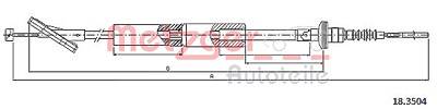 Metzger Seilzug, Kupplungsbetätigung [Hersteller-Nr. 18.3504] für Chevrolet von METZGER