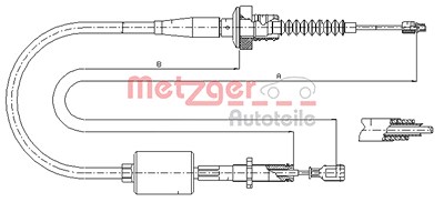 Metzger Seilzug, Kupplungsbetätigung [Hersteller-Nr. 18.2522] für Hyundai von METZGER