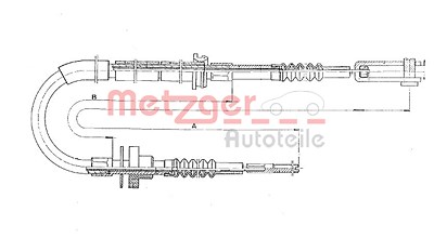 Metzger Seilzug, Kupplungsbetätigung [Hersteller-Nr. 11.3910] für Mercedes-Benz von METZGER