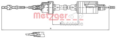 Metzger Seilzug, Kupplungsbetätigung [Hersteller-Nr. 11.2553] für Opel von METZGER