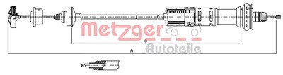 Metzger Seilzug, Kupplungsbetätigung [Hersteller-Nr. 11.3028] für Peugeot von METZGER