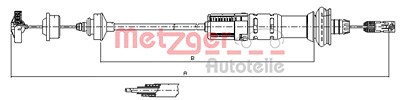 Metzger Seilzug, Kupplungsbetätigung [Hersteller-Nr. 11.3048] für Peugeot von METZGER