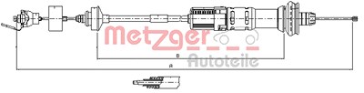 Metzger Seilzug, Kupplungsbetätigung [Hersteller-Nr. 11.3059] für Peugeot von METZGER