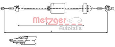 Metzger Seilzug, Kupplungsbetätigung [Hersteller-Nr. 10.2842] für Renault von METZGER