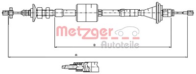 Metzger Seilzug, Kupplungsbetätigung [Hersteller-Nr. 11.2912] für Renault von METZGER