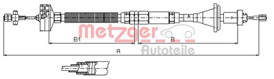 Metzger Seilzug, Kupplungsbetätigung [Hersteller-Nr. 11.2913] für Renault von METZGER