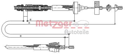 Metzger Seilzug, Kupplungsbetätigung [Hersteller-Nr. 10.2962] für Renault von METZGER