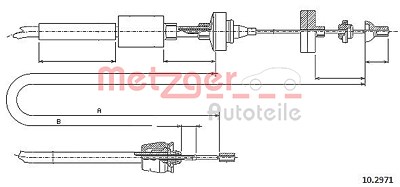 Metzger Seilzug, Kupplungsbetätigung [Hersteller-Nr. 10.2971] für Renault von METZGER