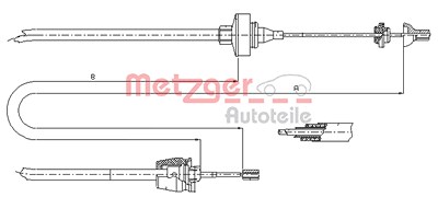 Metzger Seilzug, Kupplungsbetätigung [Hersteller-Nr. 10.2372] für Renault von METZGER