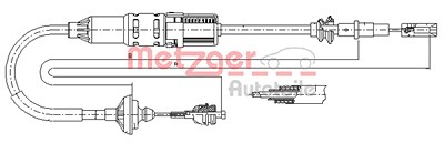 Metzger Seilzug, Kupplungsbetätigung [Hersteller-Nr. 10.3446] für VW, Seat von METZGER