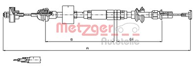 Metzger Seilzug, Kupplungsbetätigung [Hersteller-Nr. 10.3159] für Seat, VW von METZGER