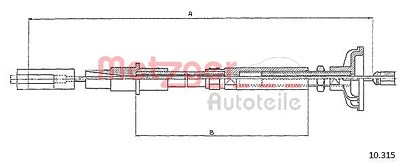 Metzger Seilzug, Kupplungsbetätigung [Hersteller-Nr. 10.315] für VW von METZGER